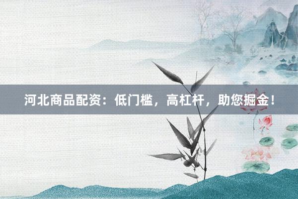 河北商品配资：低门槛，高杠杆，助您掘金！