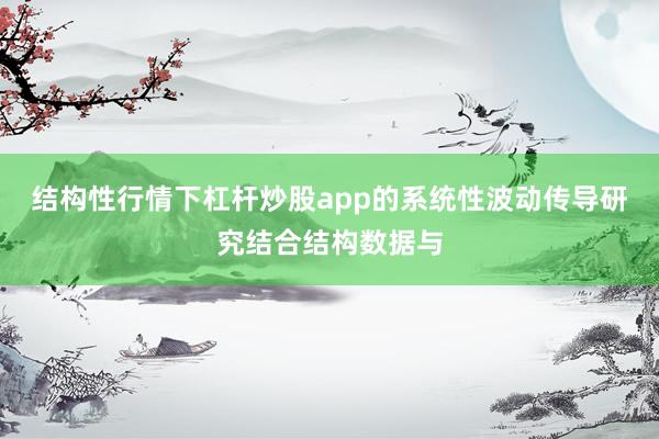 结构性行情下杠杆炒股app的系统性波动传导研究结合结构数据与