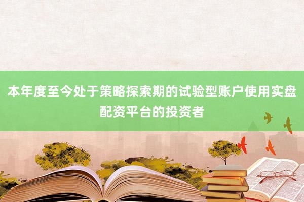 本年度至今处于策略探索期的试验型账户使用实盘配资平台的投资者