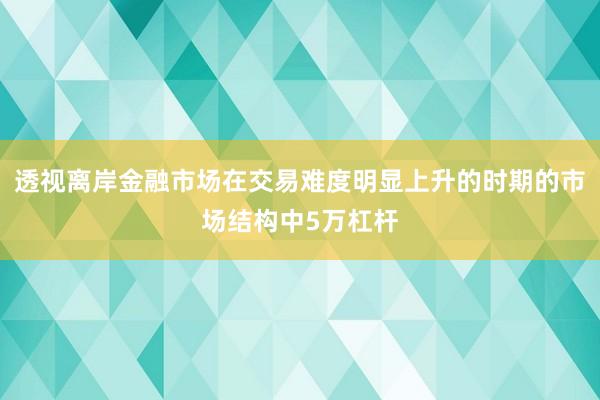 透视离岸金融市场在交易难度明显上升的时期的市场结构中5万杠杆